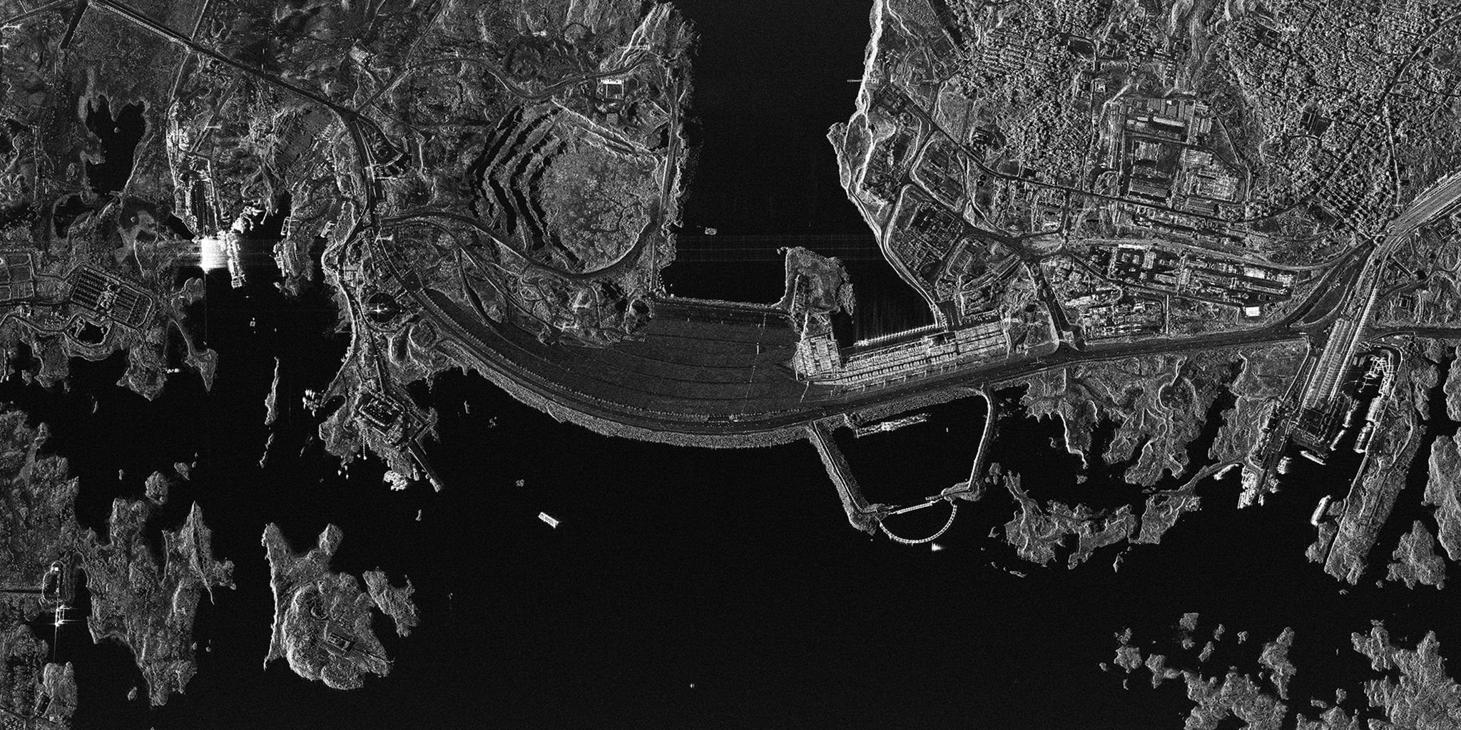 تصویر راداری سد اسوان، مصر