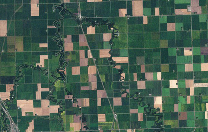 عکس هوایی زمین کشاورزی