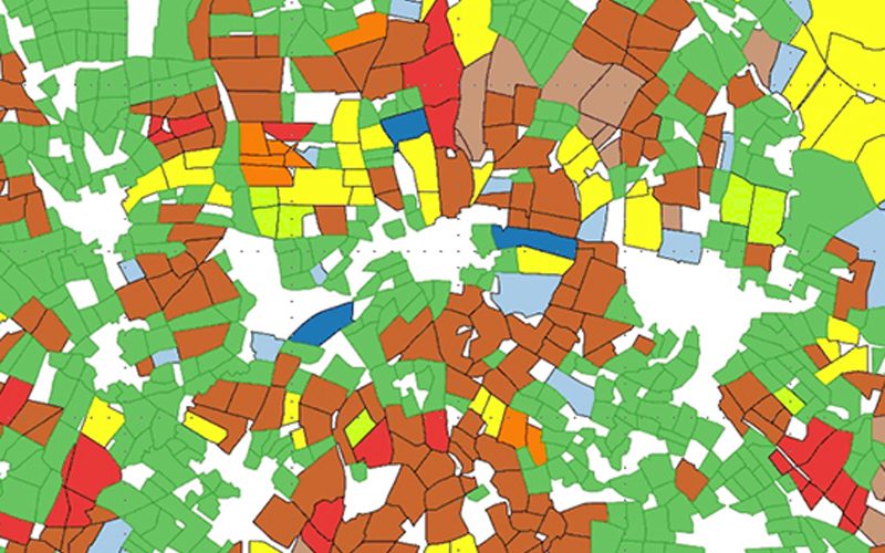 تصویر ماهواره ای پوشش محصولات کشاورزی