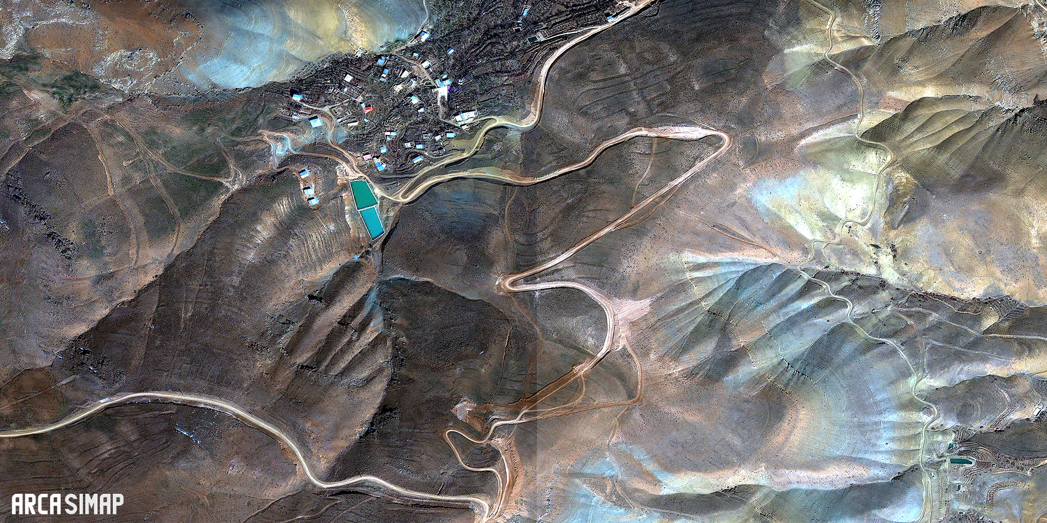 تصویر ماهواره ای روستای نوجان، البرز  - 1383