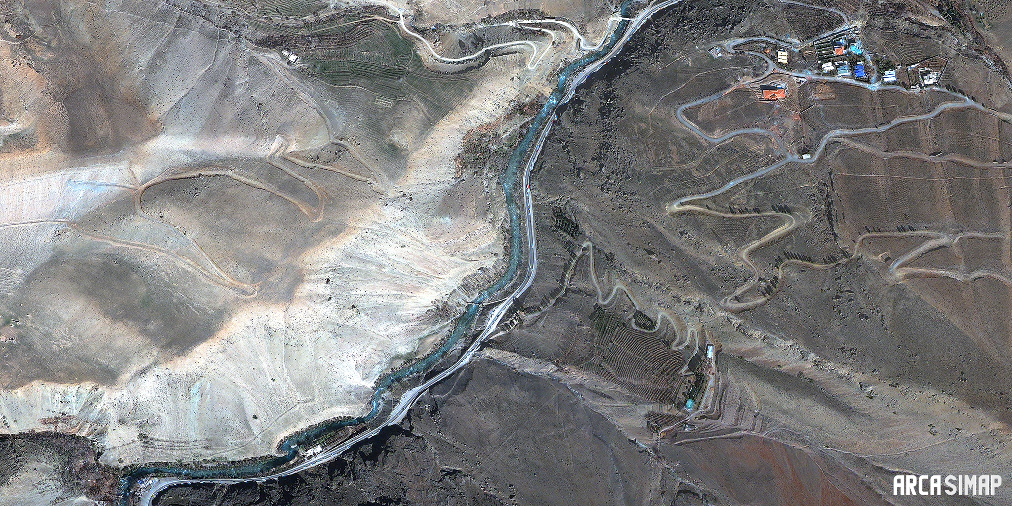 تصویر ماهواره ای جاده چالوس(جاده 59) - 1383