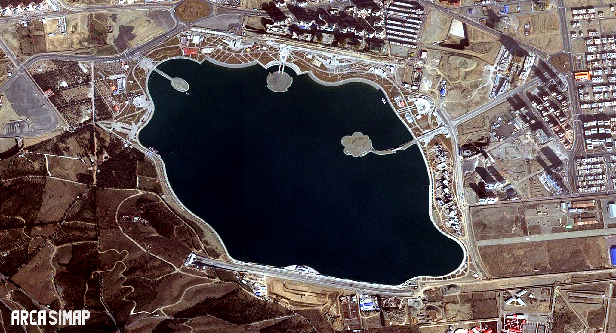 تصویر ماهواره ای دریاچه چیتگر، تهران (اسپات 7)